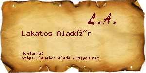 Lakatos Aladár névjegykártya