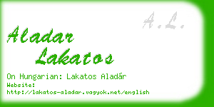 aladar lakatos business card