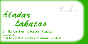 aladar lakatos business card